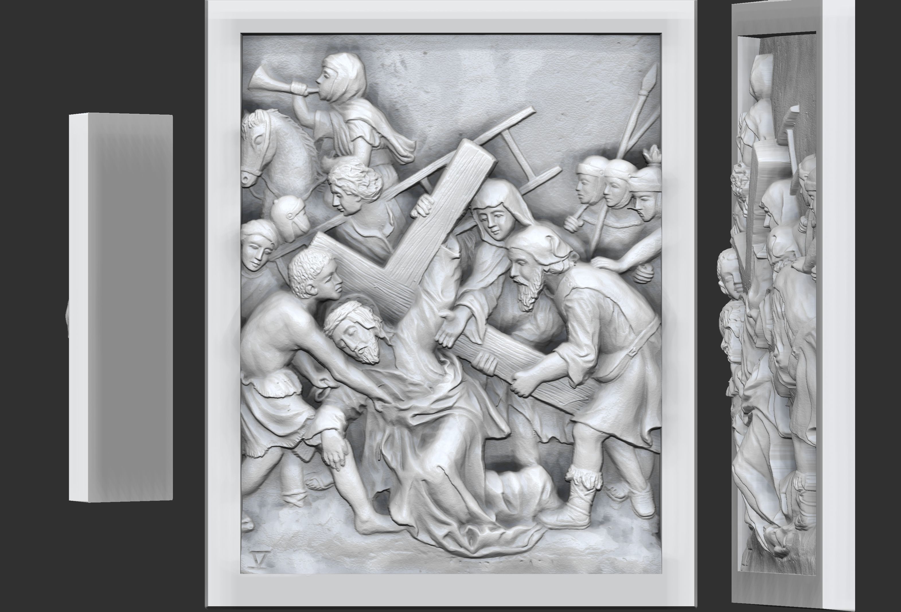 Way Of The Cross-14 Stations of  Cross  Via Dolorosa Via Crucis 3D print model_7