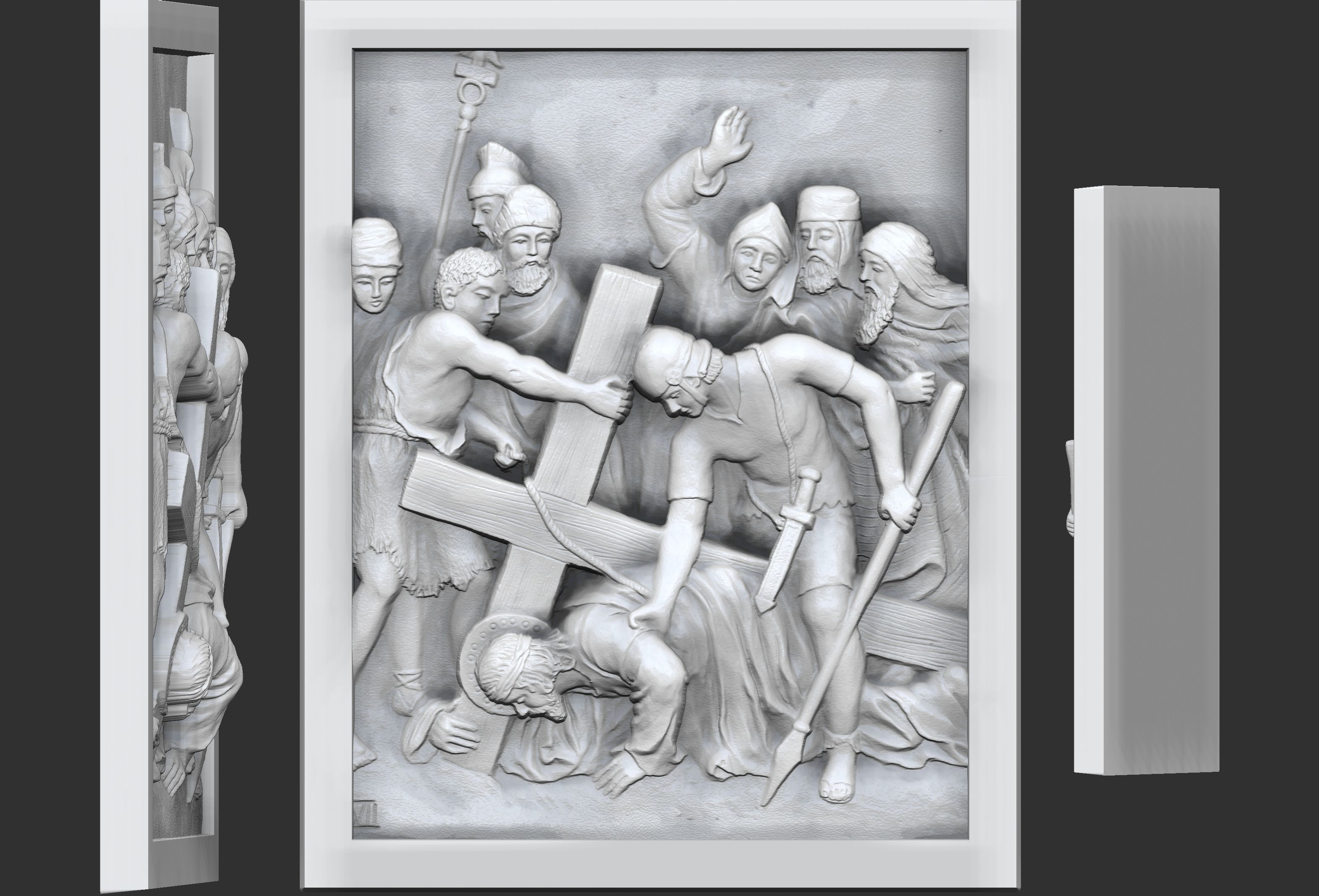 Way Of The Cross-14 Stations of  Cross  Via Dolorosa Via Crucis 3D print model_9
