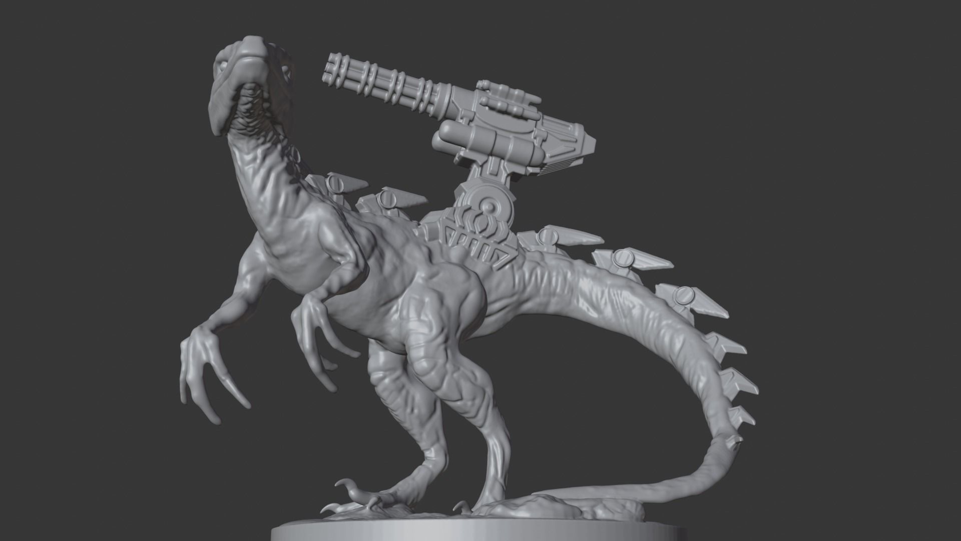  Cyborg Raptor 3D print model_7