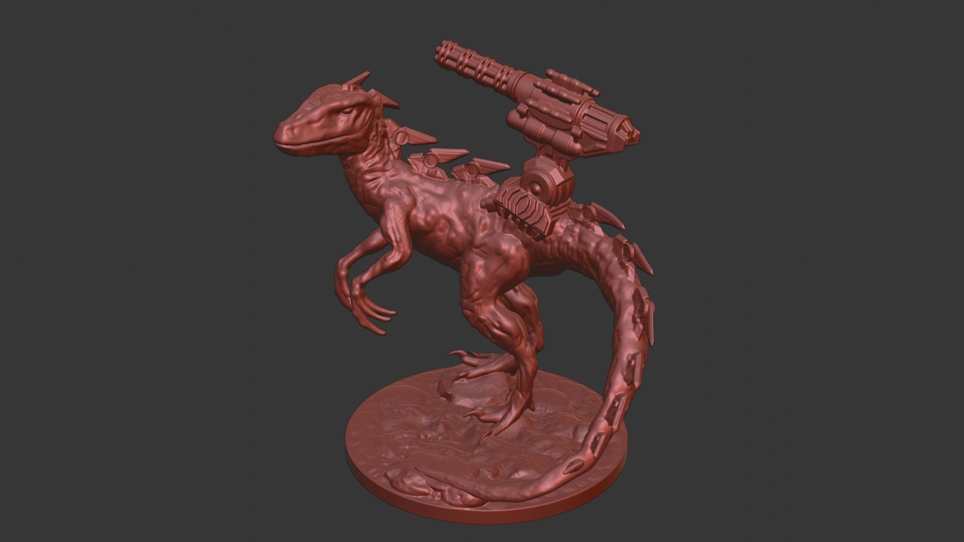  Cyborg Raptor 3D print model_11