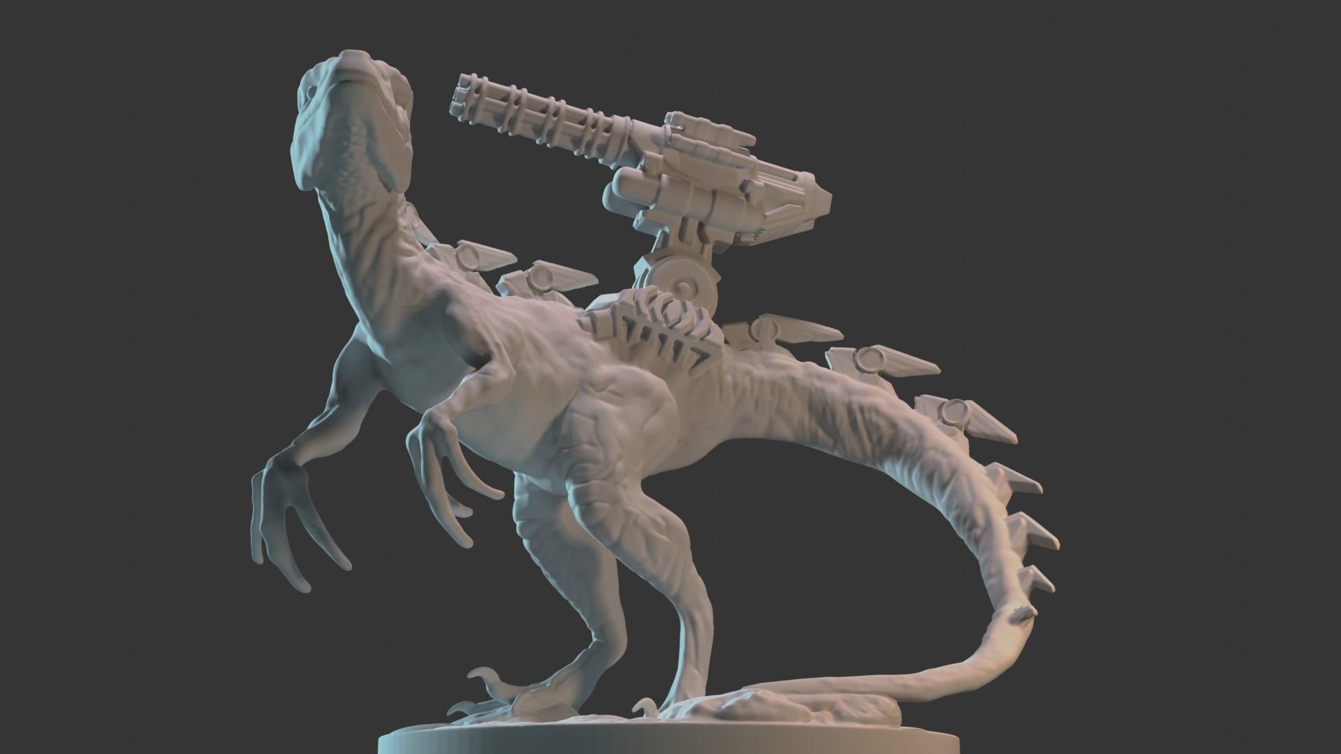  Cyborg Raptor 3D print model_6