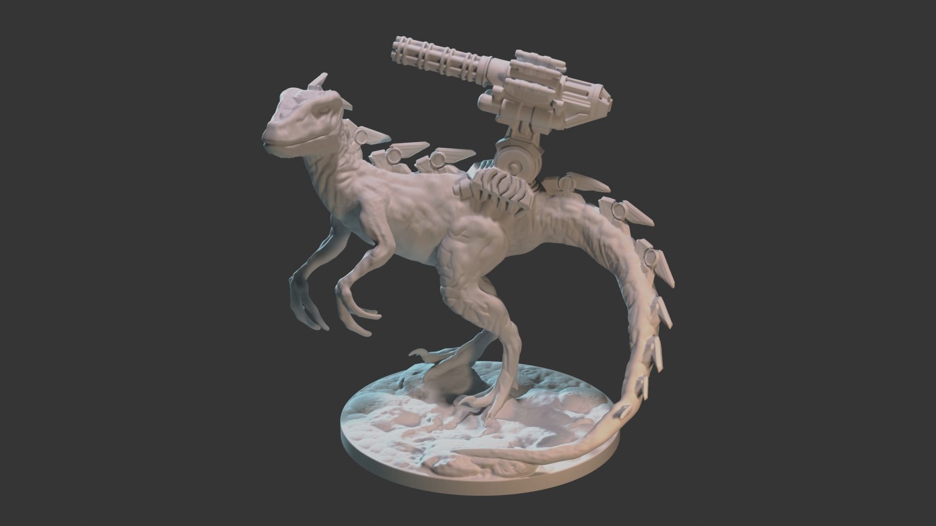  Cyborg Raptor 3D print model_8