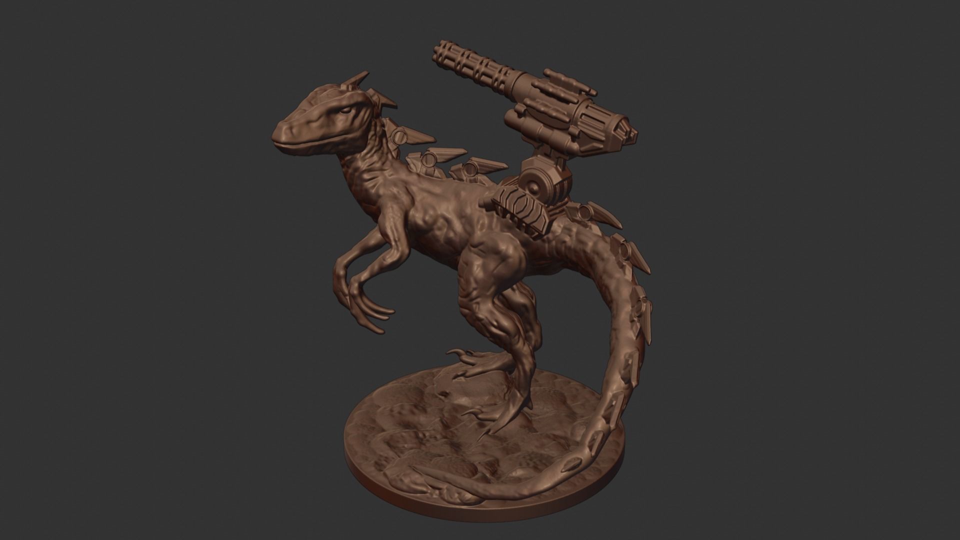  Cyborg Raptor 3D print model_10