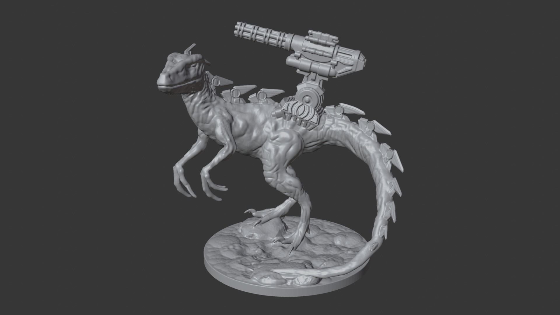  Cyborg Raptor 3D print model_9