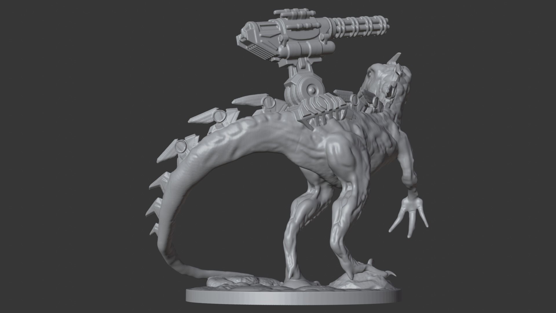  Cyborg Raptor 3D print model_5
