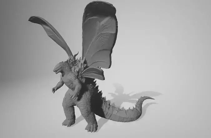 FREE Godzilla burning wing 3D print model Free 3D print model