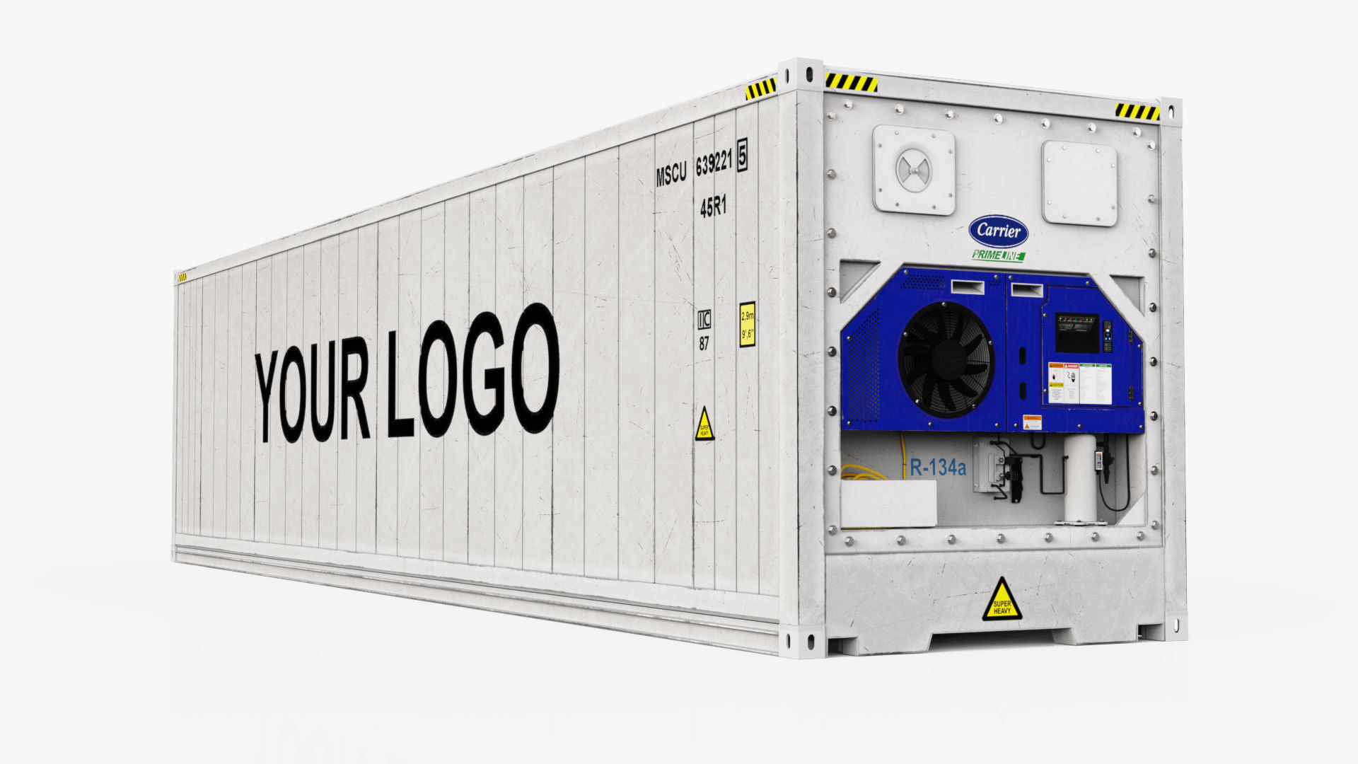 40ft GENERIC Container Reefer CARRIER- PSD edit 3D model_1