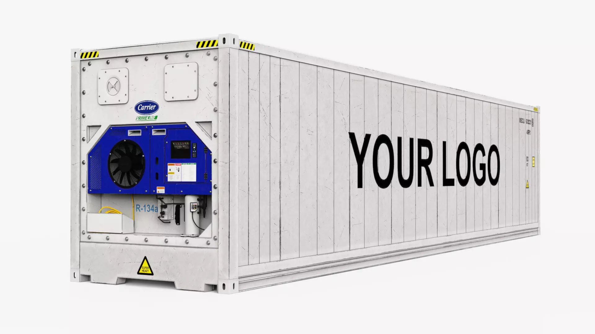 40ft GENERIC Container Reefer CARRIER- PSD edit 3D model_0