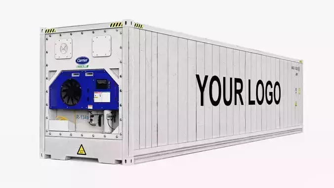 40ft GENERIC Container Reefer CARRIER- PSD edit 3D model