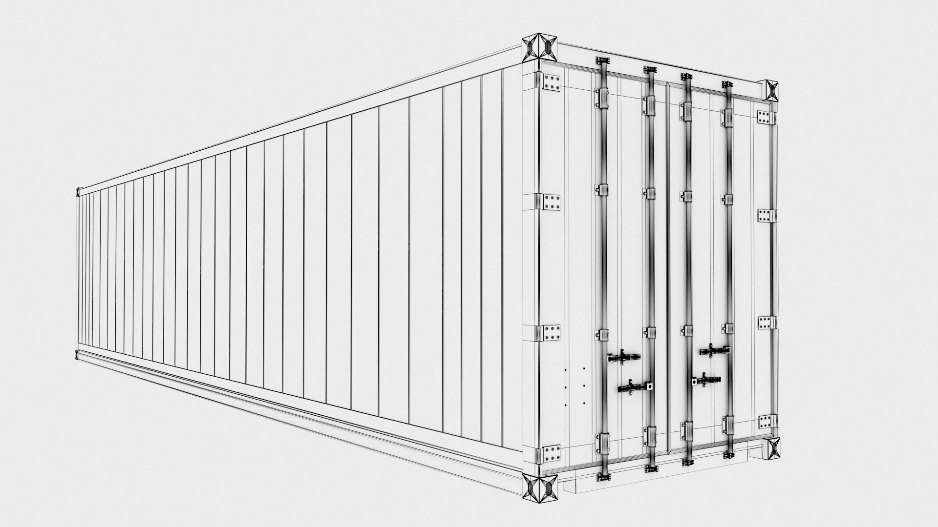 40ft GENERIC Container Reefer CARRIER- PSD edit 3D model_13
