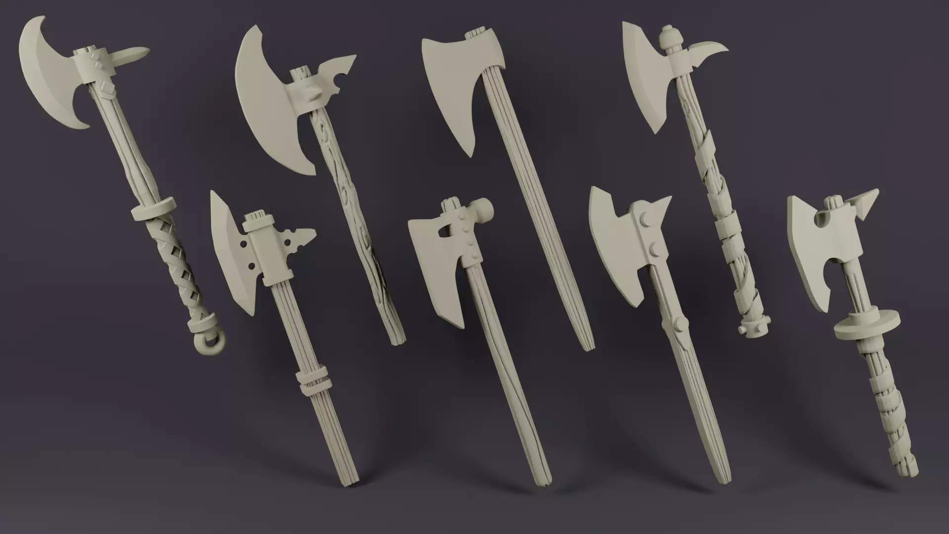 Great Axe Pack For Miniatures 3D print model