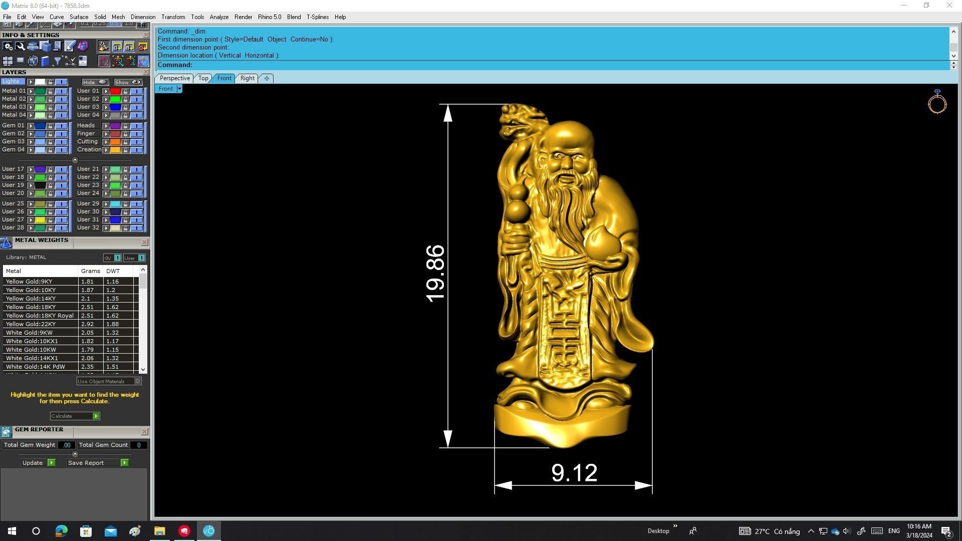 A7858 Fengshui Chinese Mr Longevity Pendant 3D print model_6