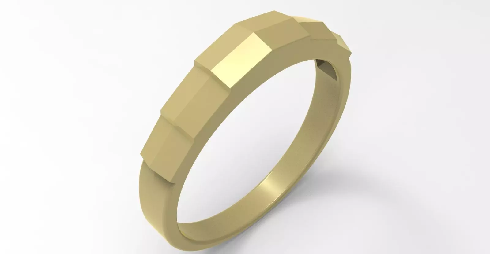 Ring with tapered top 3D print model_0