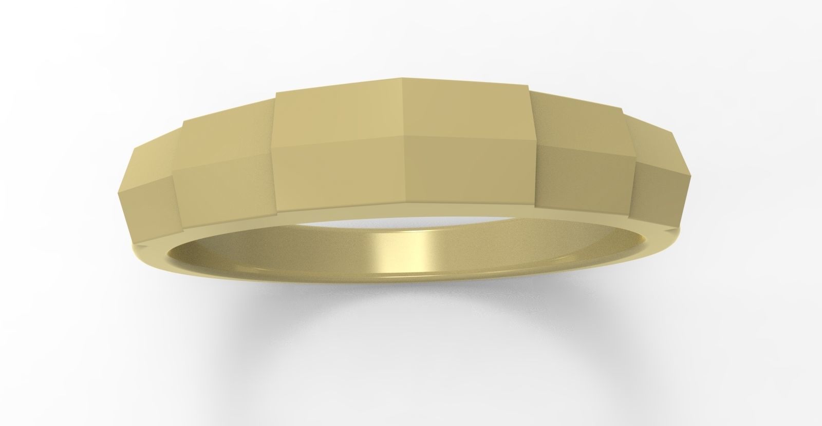 Ring with tapered top 3D print model_2