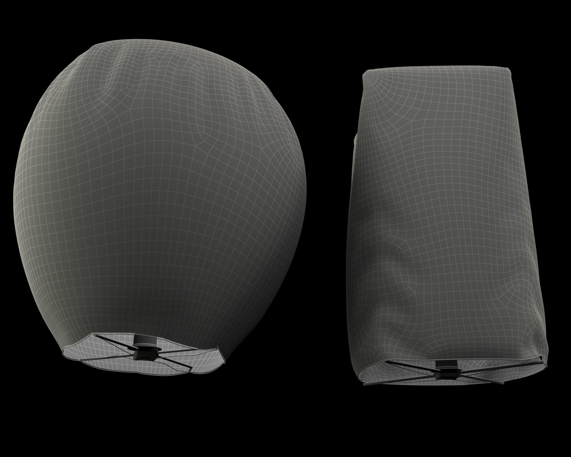 Chinese sky lantern 3D model_6