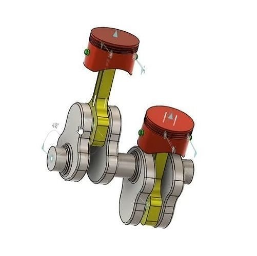 Two cylinder Engine 3D model