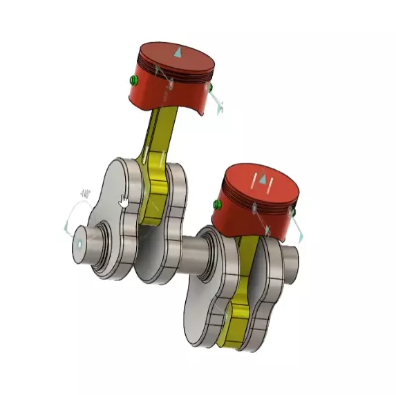 Two cylinder Engine 3D model