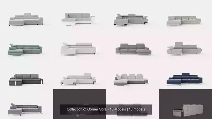 Collection of Corner Sofa - 13 Models