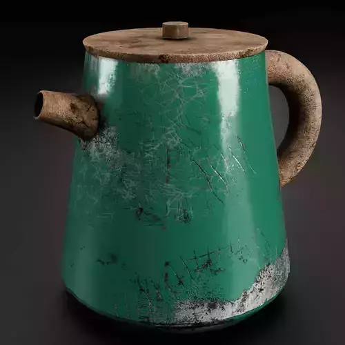 Antique kettle Free 3D model