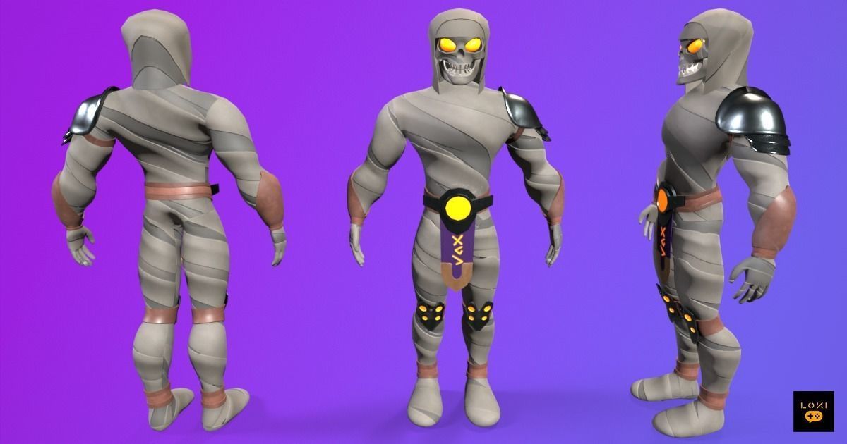 The Mummy Pack - Stylized 3D Models Low-poly 3D model_3