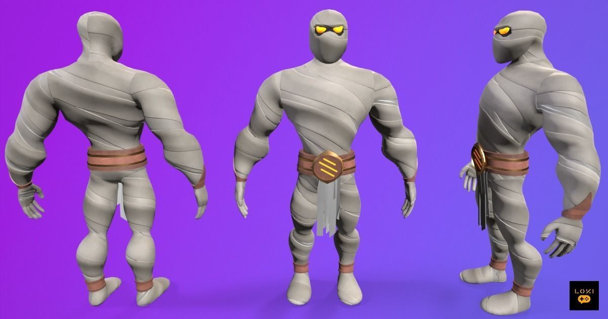 The Mummy Pack - Stylized 3D Models Low-poly 3D model_2