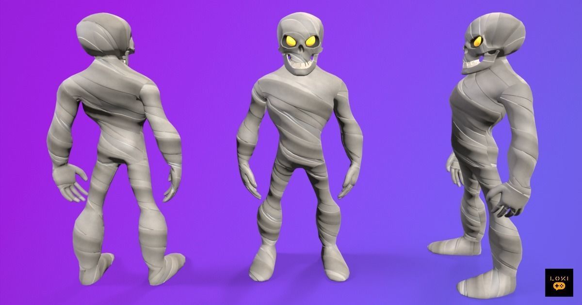 The Mummy Pack - Stylized 3D Models Low-poly 3D model_1