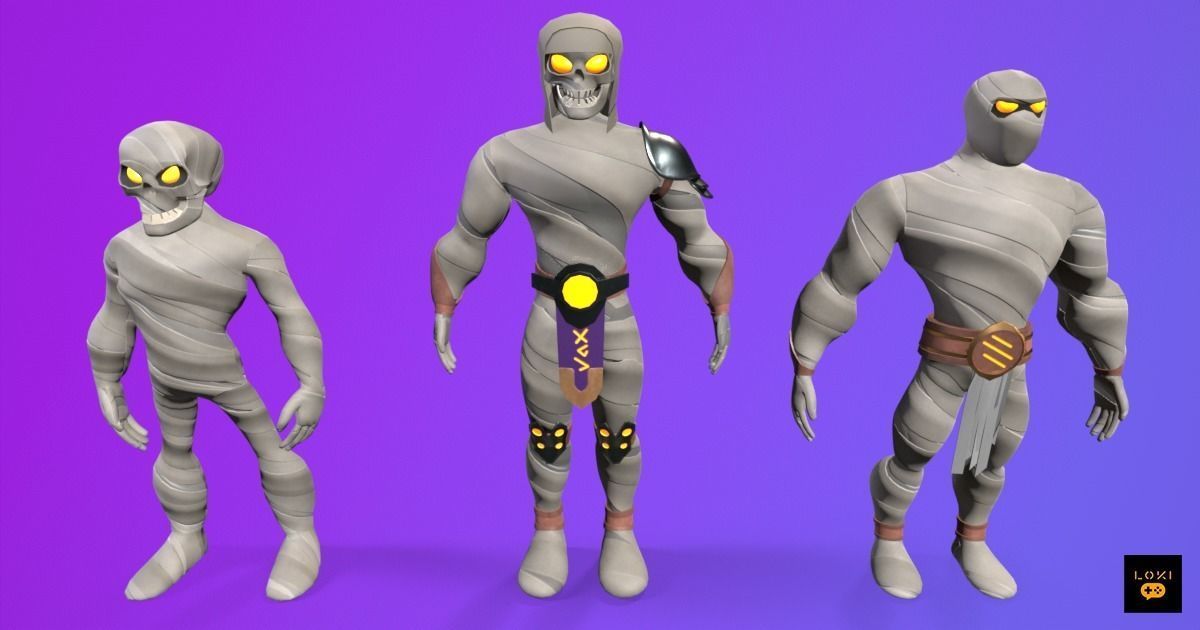 The Mummy Pack - Stylized 3D Models Low-poly 3D model_4