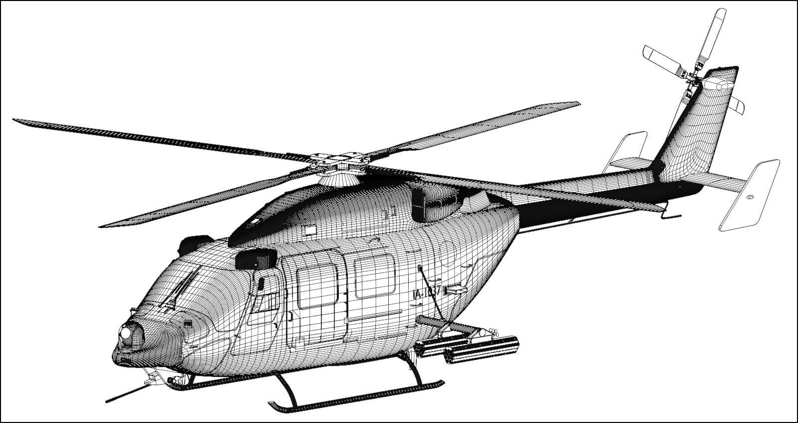 HAL ALH WSI Rudra Attack Helicopter 3D model_3