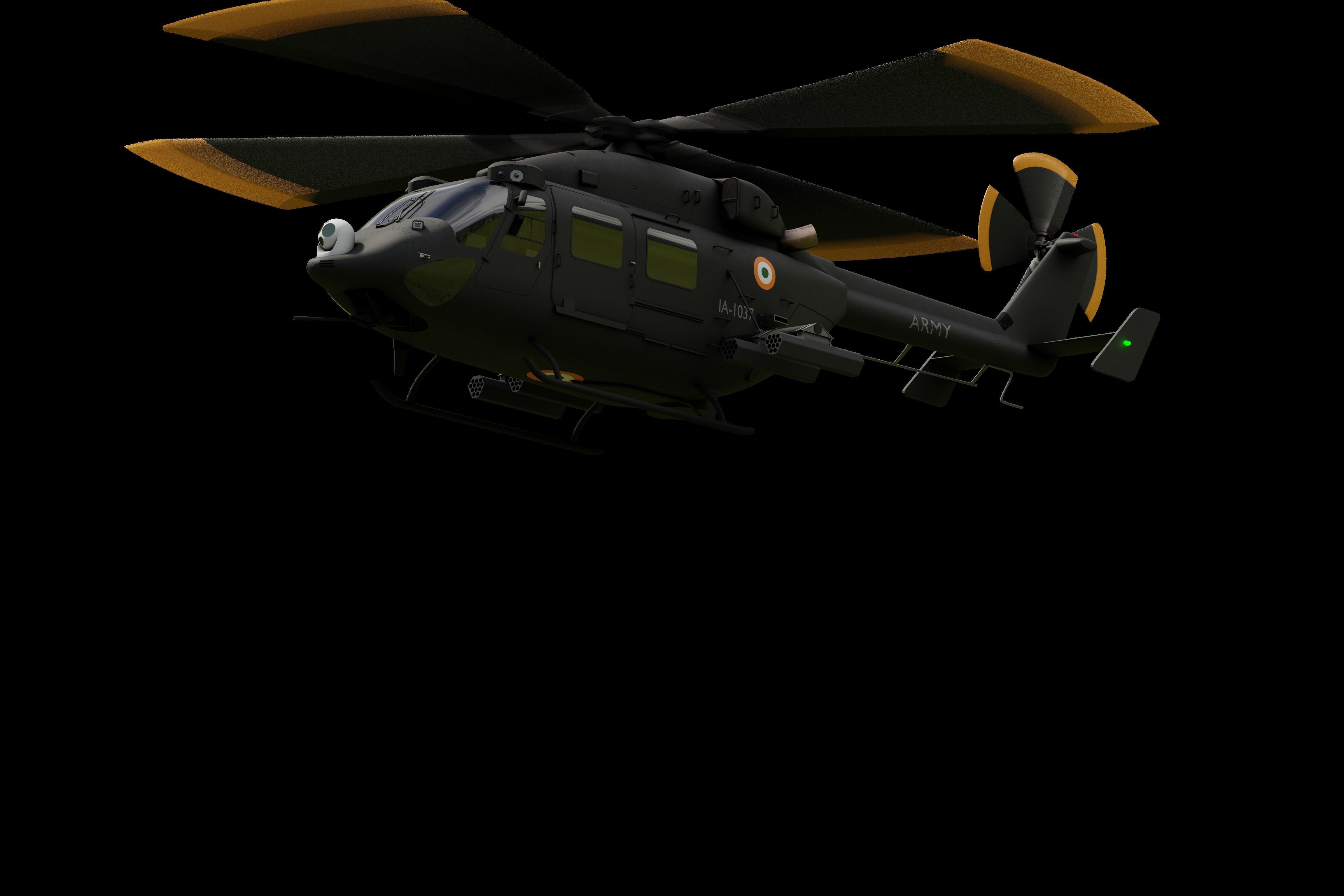 HAL ALH WSI Rudra Attack Helicopter 3D model_9
