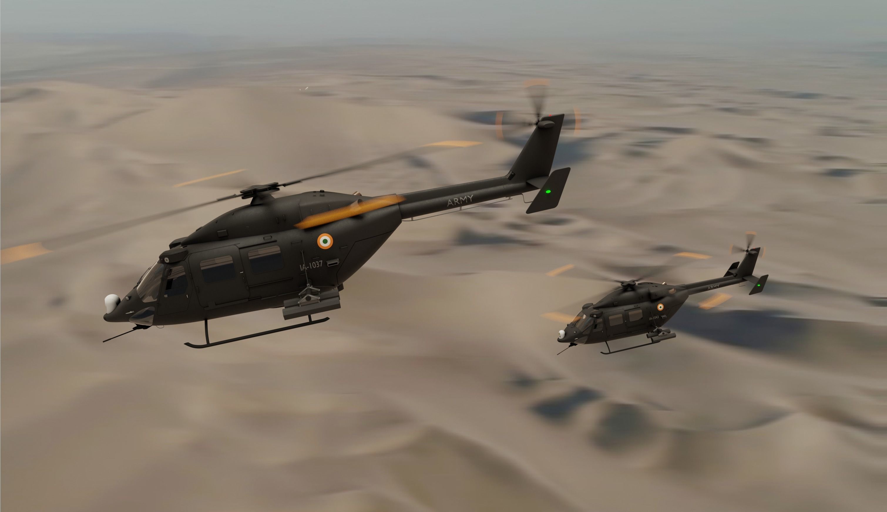HAL ALH WSI Rudra Attack Helicopter 3D model_10
