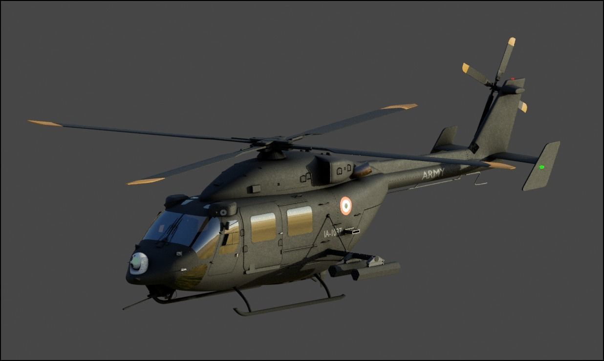 HAL ALH WSI Rudra Attack Helicopter 3D model_1