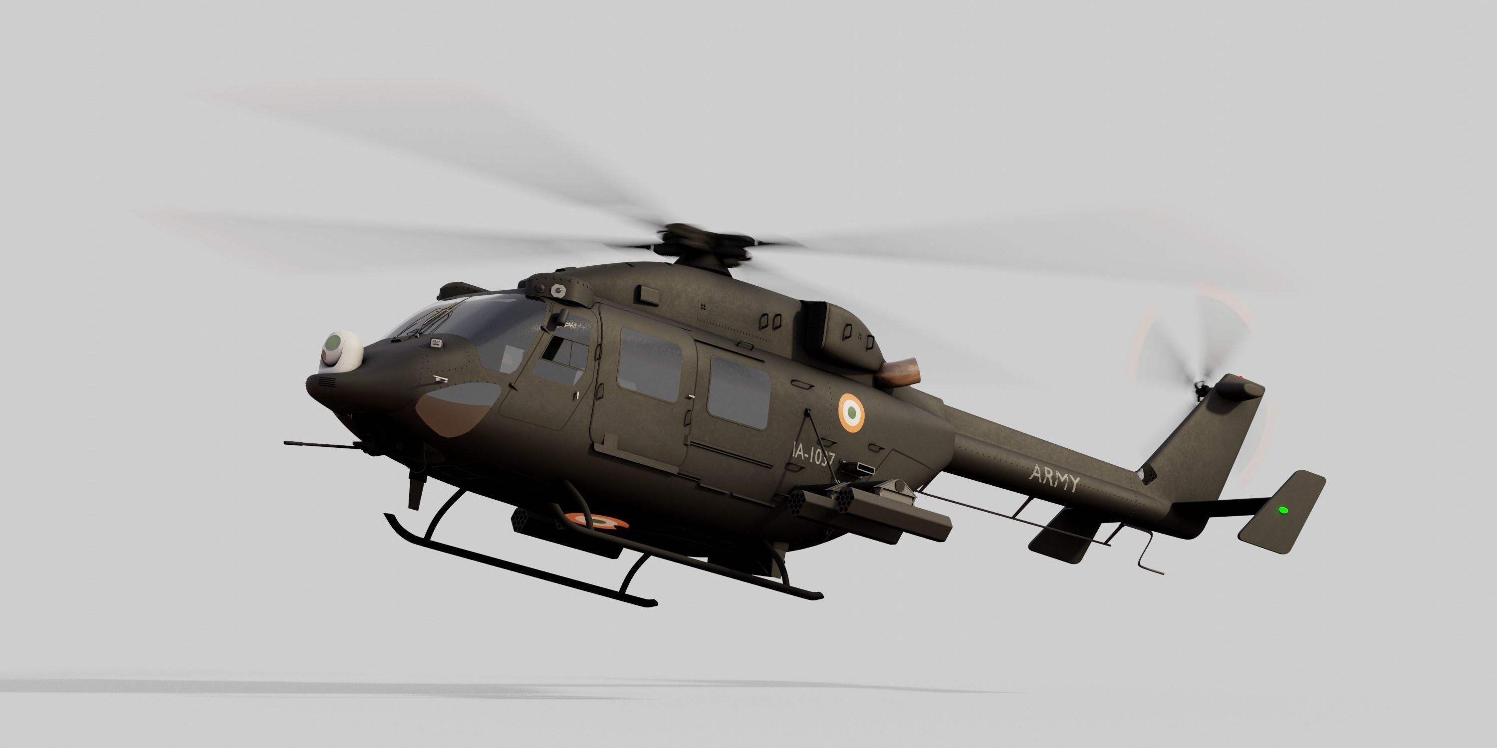 HAL ALH WSI Rudra Attack Helicopter 3D model_8