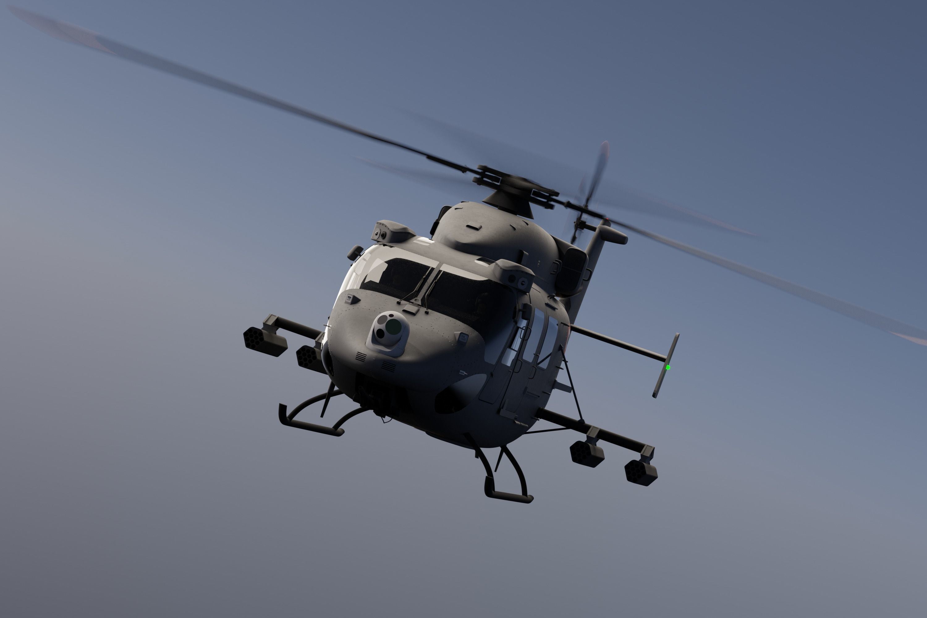 HAL ALH WSI Rudra Attack Helicopter 3D model_5