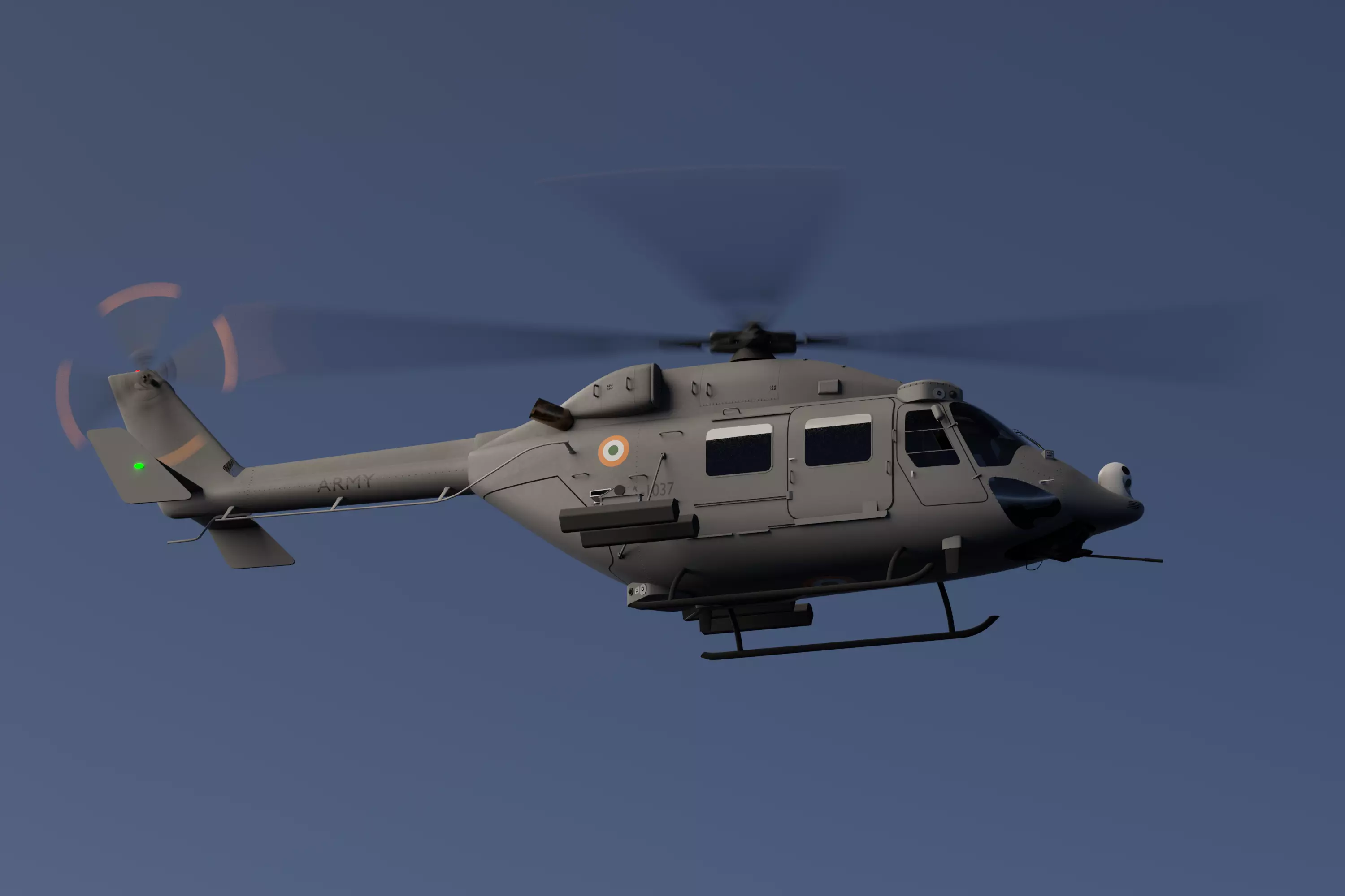 HAL ALH WSI Rudra Attack Helicopter 3D model_0