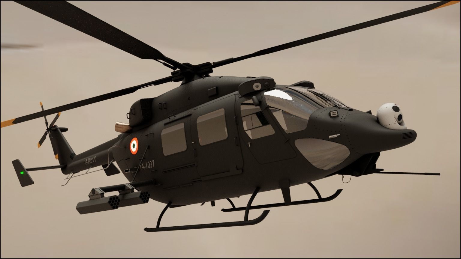 HAL ALH WSI Rudra Attack Helicopter 3D model_12