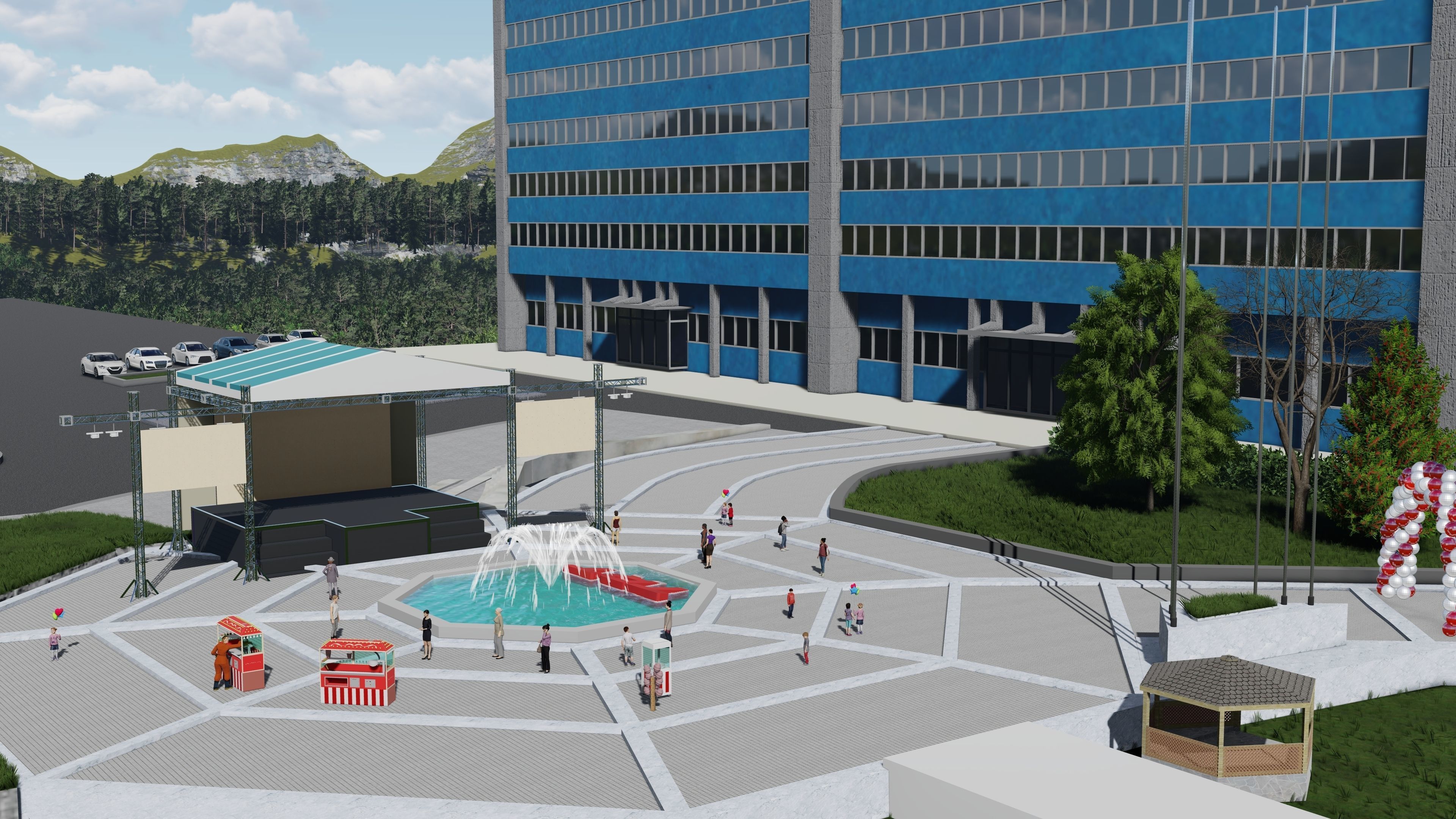 Turkiye Radio and Television Main Building 3D model_2