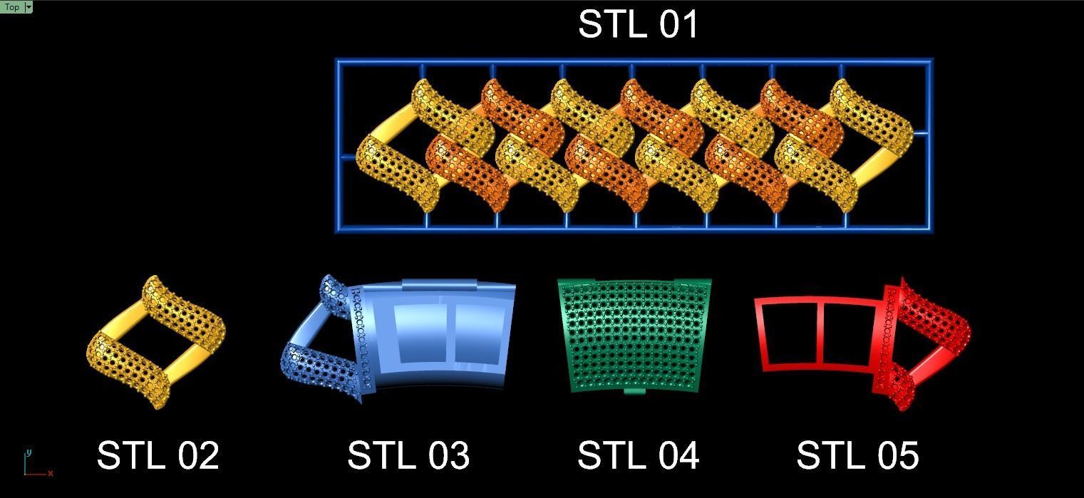 20 MM SPIKED CUBAN FOR YOUR BRACELET OR NECKLACE 3D print model_11