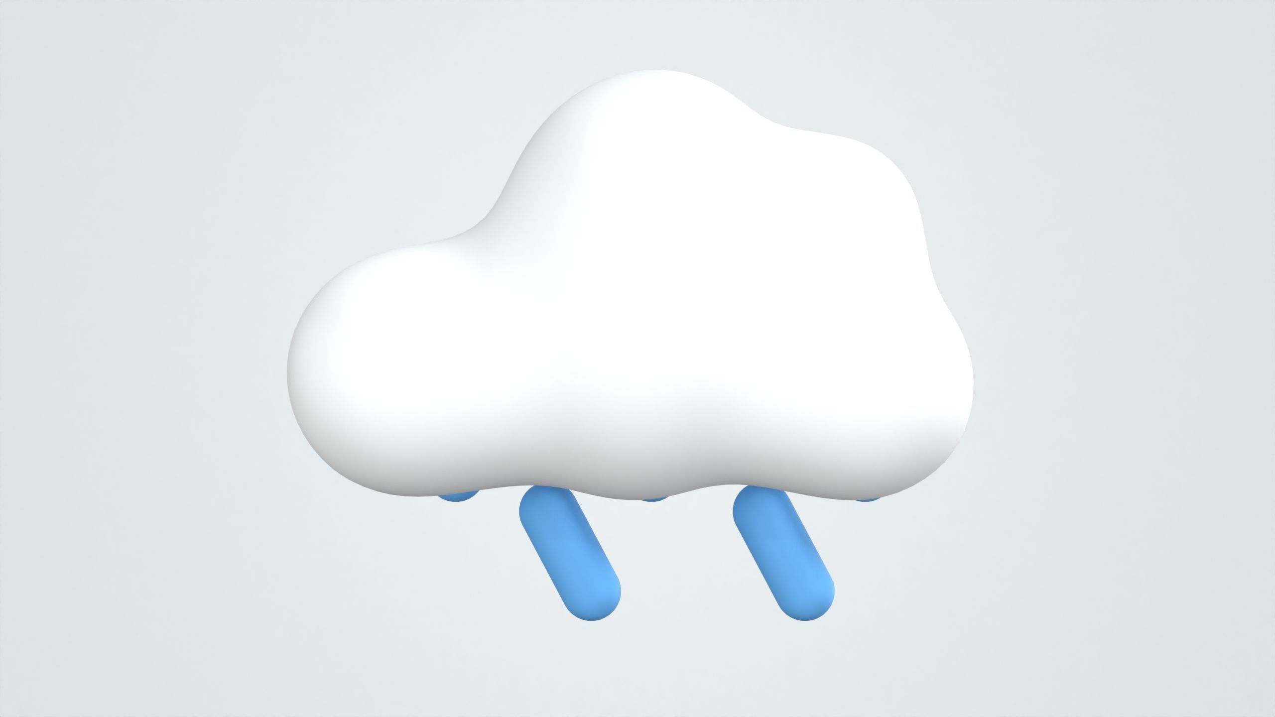 Cloud with Raindrop Weather 3D Icon 3D model_5
