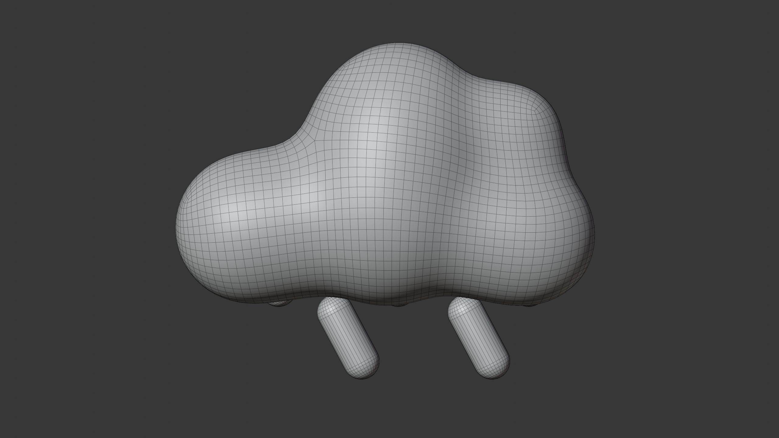 Cloud with Raindrop Weather 3D Icon 3D model_9