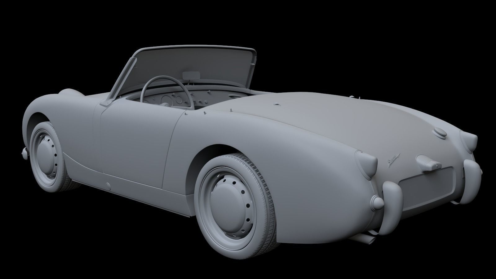1958 Austin Healey Sprite MKI 3D model_11