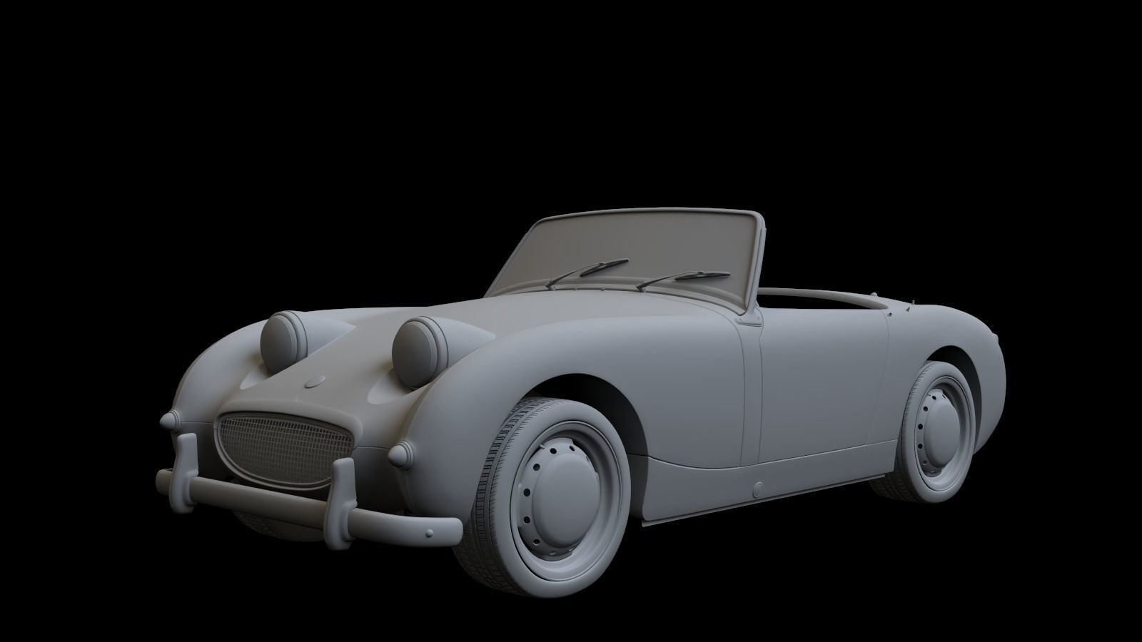 1958 Austin Healey Sprite MKI 3D model_8