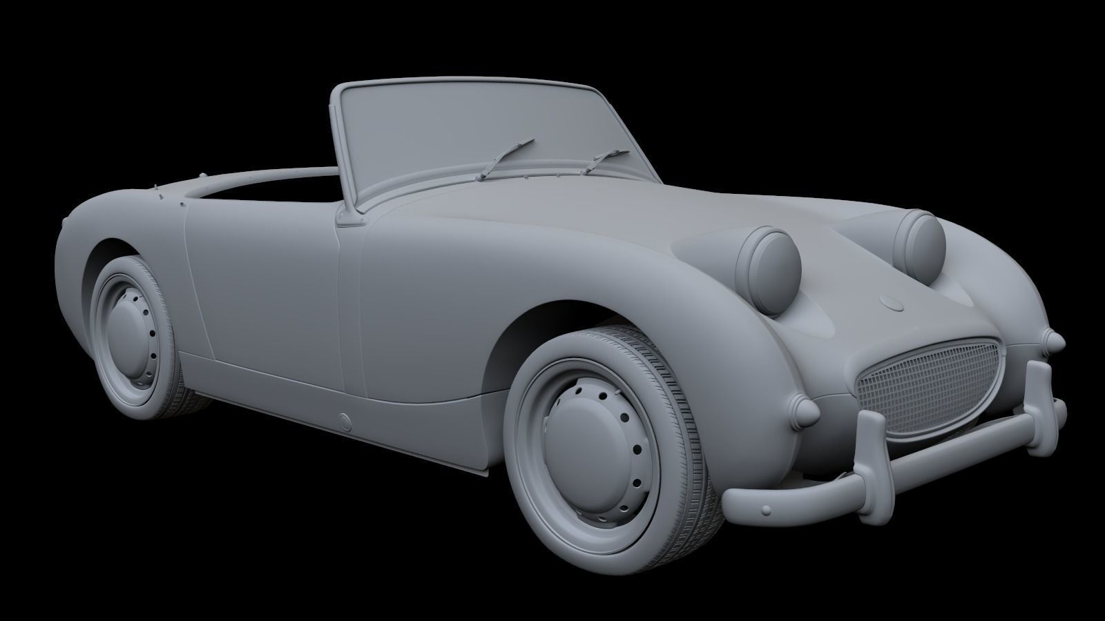 1958 Austin Healey Sprite MKI 3D model_9