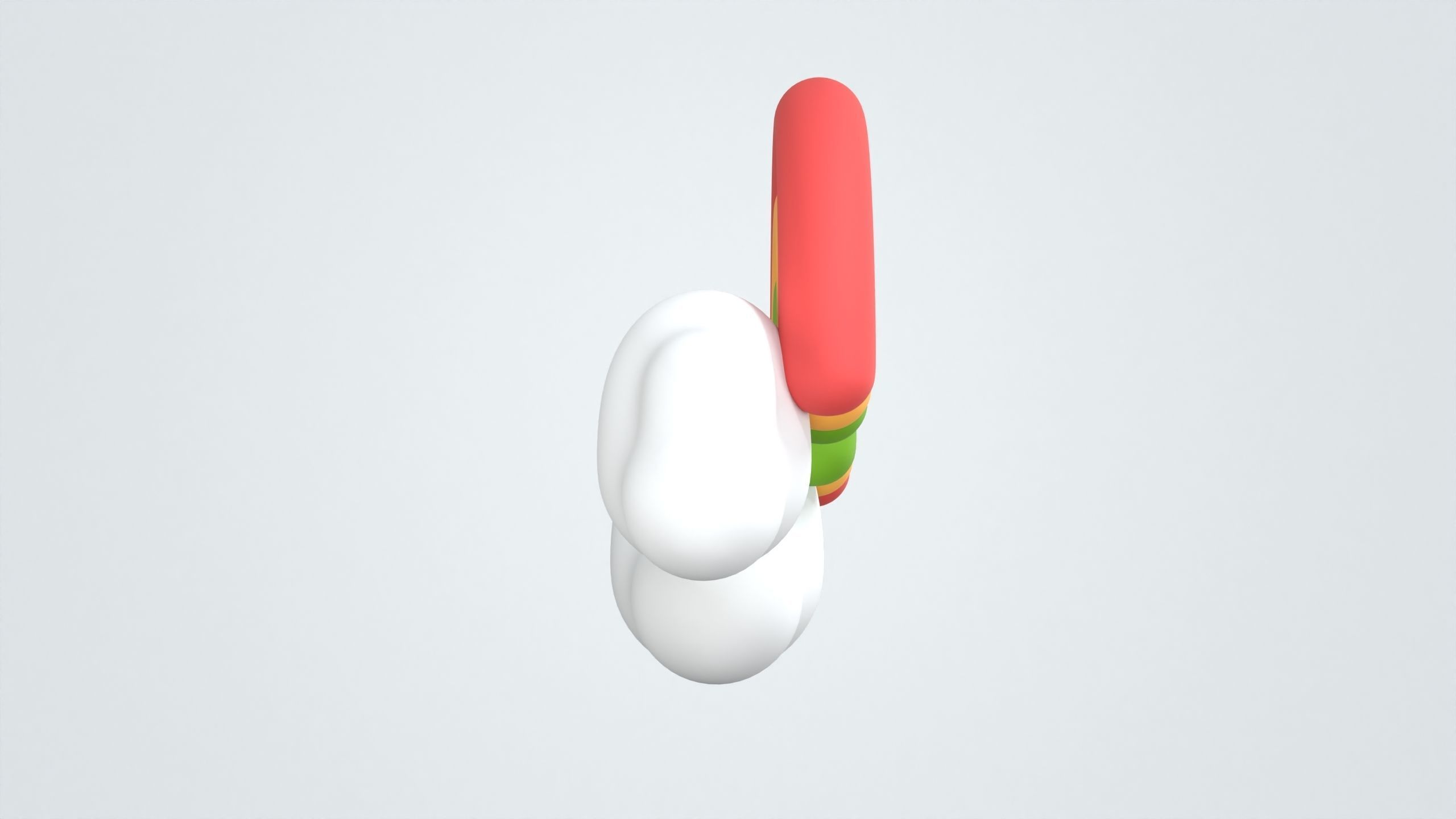 Cloud with Rainbow Weather 3D Icon 3D model_3