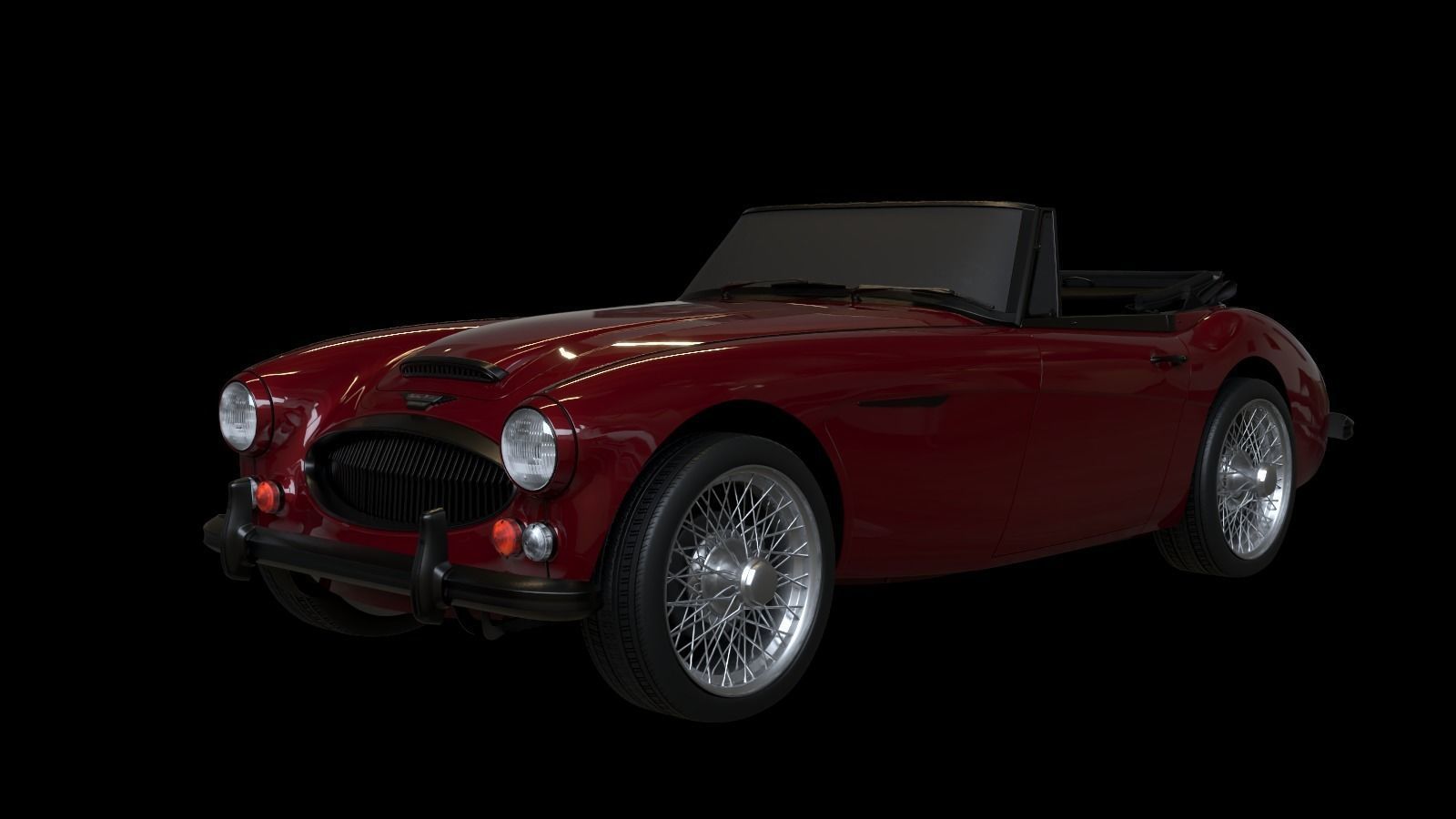 1965 Austin Healey 3000 MkIII 3D model_10