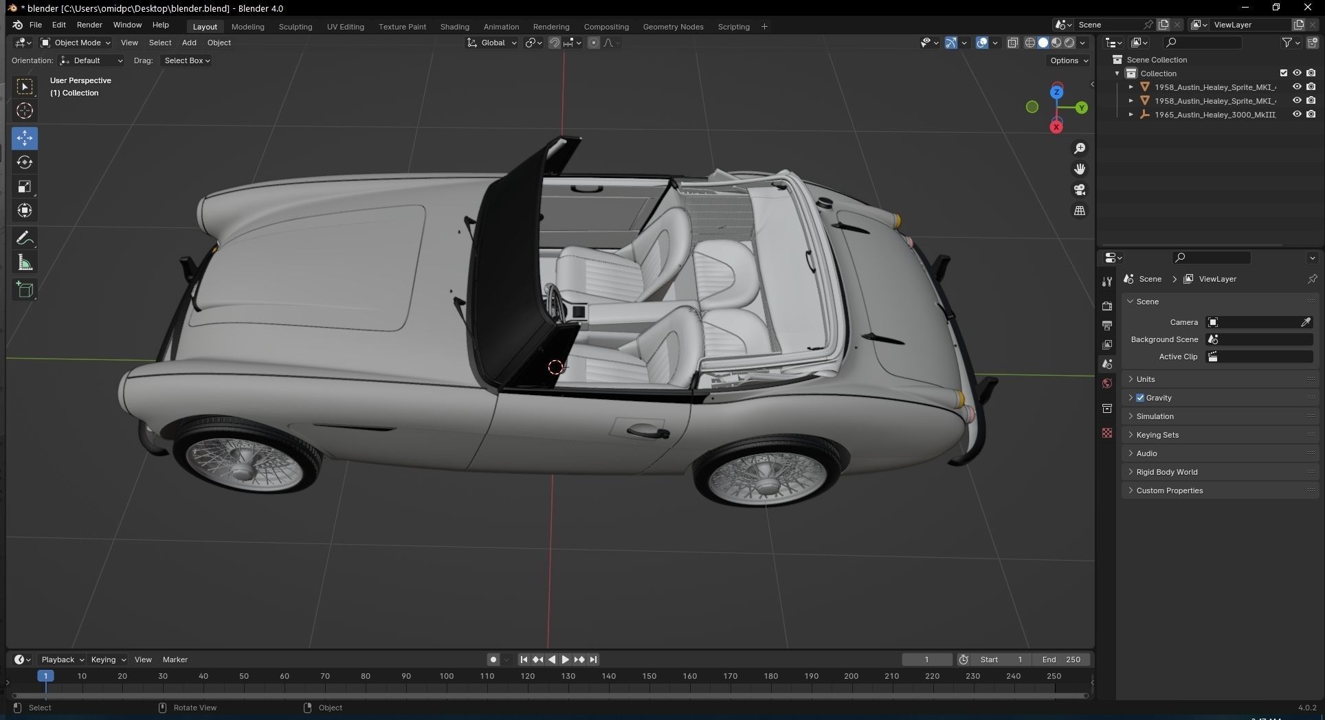 1965 Austin Healey 3000 MkIII 3D model_23