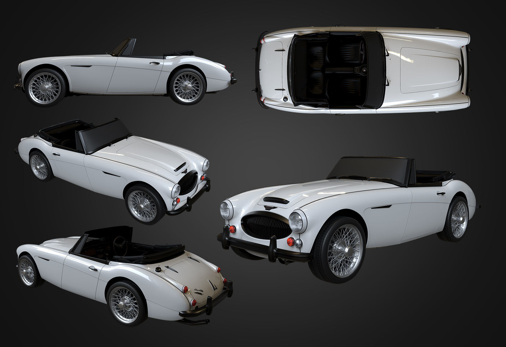 1965 Austin Healey 3000 MkIII 3D model_1