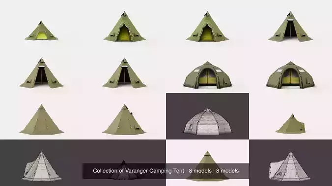 Collection of Varanger Camping Tent - 8 models 