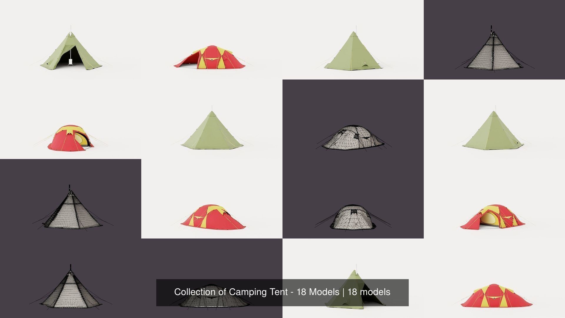 Collection of Camping Tent - 18 Models _3