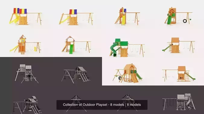 Collection of Outdoor Playset - 8 models 