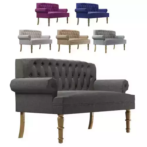 Bjorn Rolled Arm Settee Free 3D model